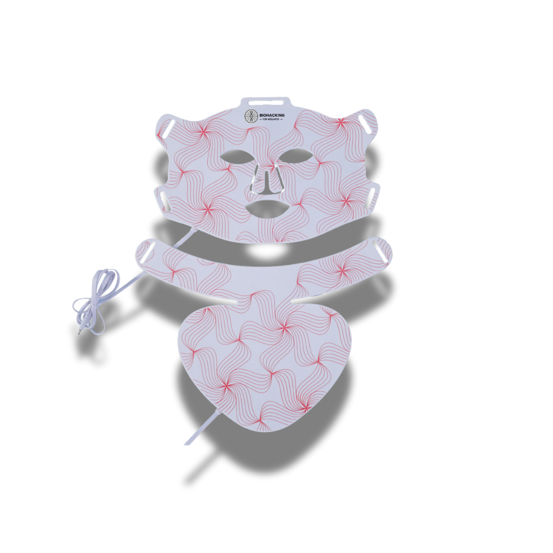 Kit Lumiwell Glow - 3 en 1 - Máscara LED Facial, Cuello & Escote