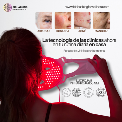 Kit Lumiwell Glow - 3 en 1 -  Máscara LED Facial, Cuello & Escote